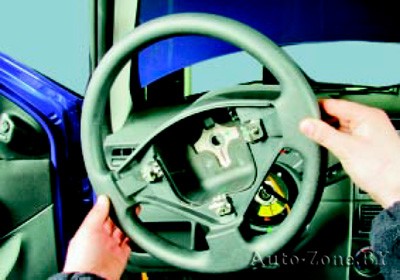 Снятие и установка контактного кольца подушки безопасности водителя