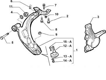 Передняя подвеска  Fiat Albea