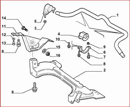 Передняя подвеска  Fiat Albea