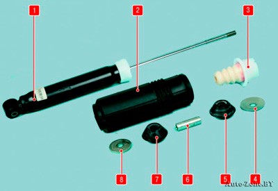 Замена амортизатора задней подвески